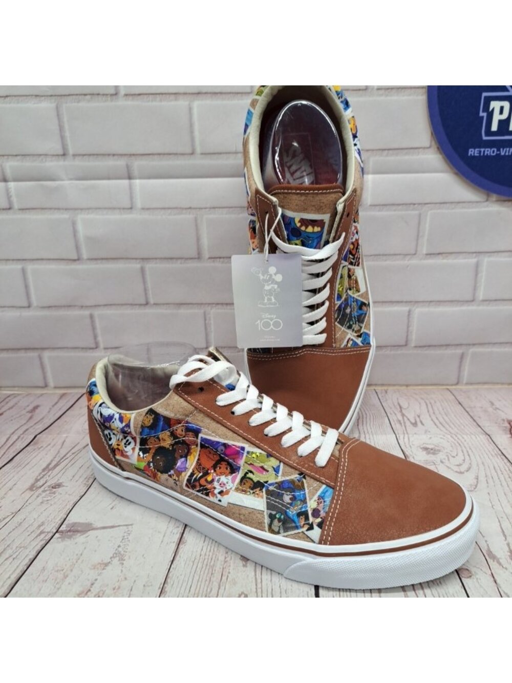 Vans X Disney Old Skool Shoes 100 Scrapbook Multi Sneaker Mens‎ 12, New